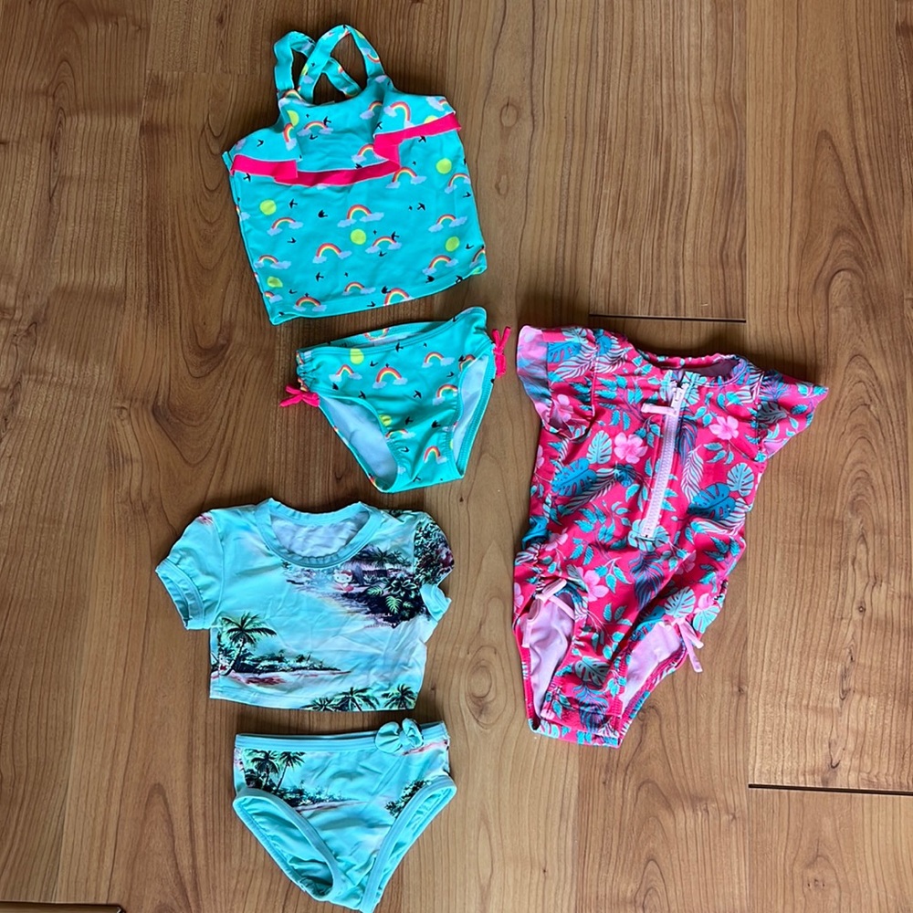 Lot of 3 toddler swimsuits